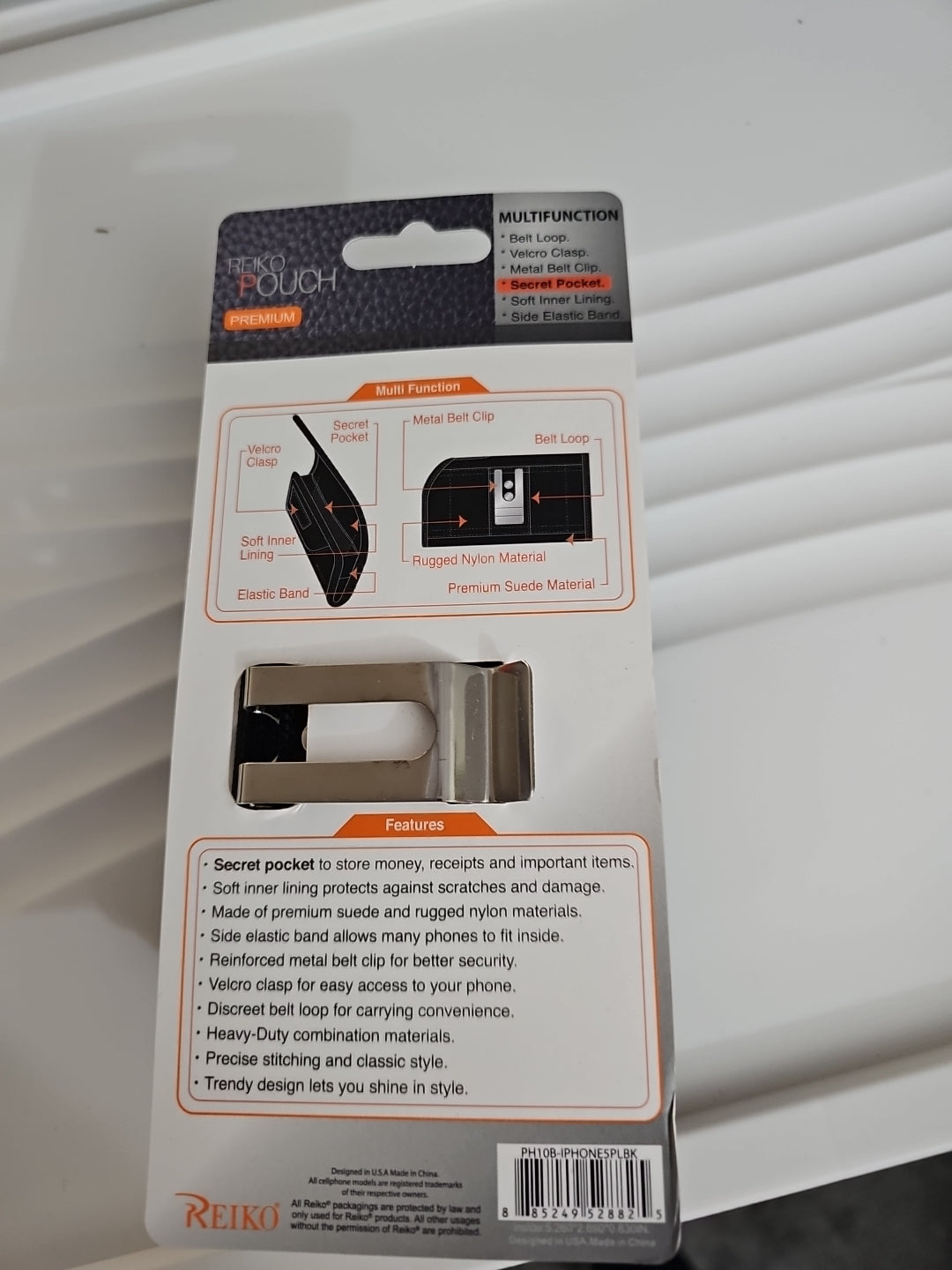 Phone pouch with belt clip