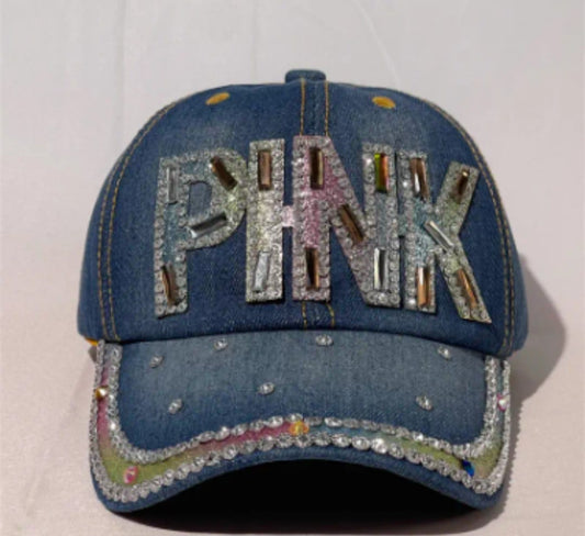 Rhinestone Blue Jean Hat